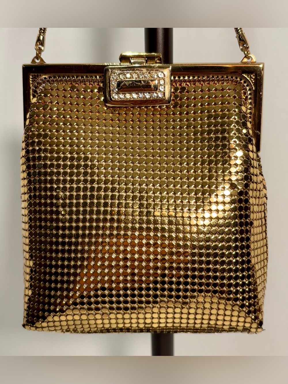 Vintage Whiting and Davis Gold Metal Mesh Bag